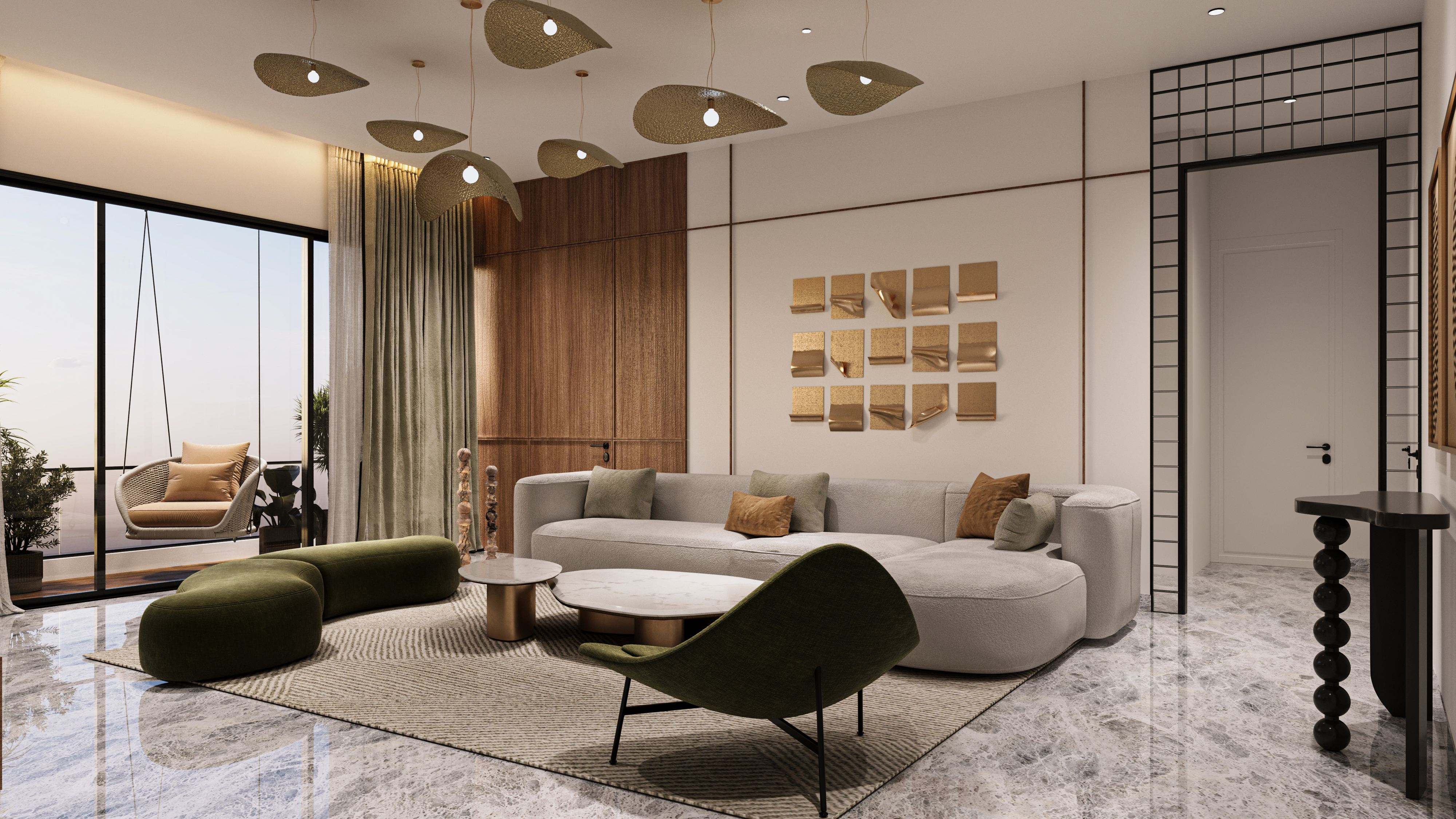 Highgate Residences Family Living Area – Ultra Luxury Chennai